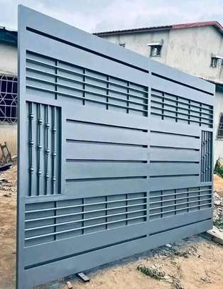 Top steel modern sliding gates image 11
