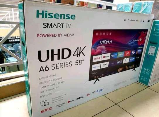 58 Hisense smart UHD 4K Frameless +Free wall mount image 1