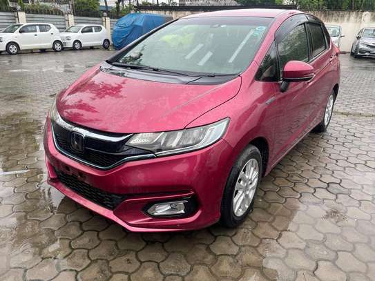 Honda fit hybrid maroon image 2