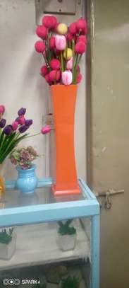 Artificial flower and vase image 1