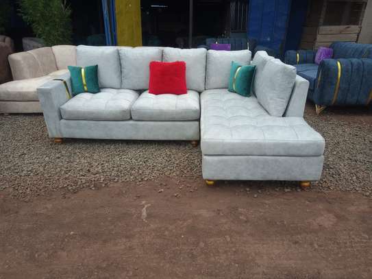 L shape 6 seater sofa set made by hand wood image 2
