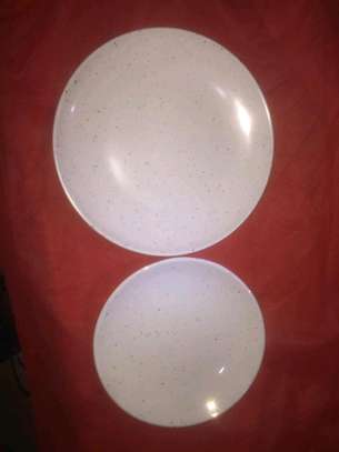 12pc Melamine side plates/Granite Melamine side plates image 1