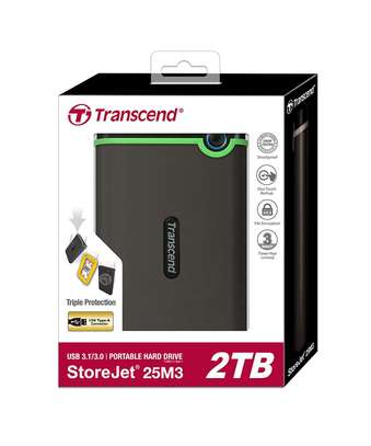Brand New 2TB Transcend External Hard disk  with shock proof cover image 1