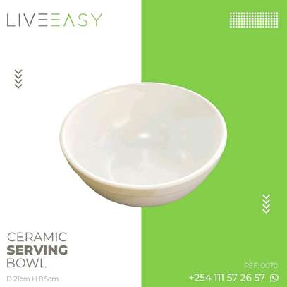 Premium white ceramic bowls image 3