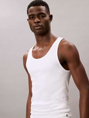 Men's 3 Pack Cotton Sleeveless Vests - Calvin Klein image 1