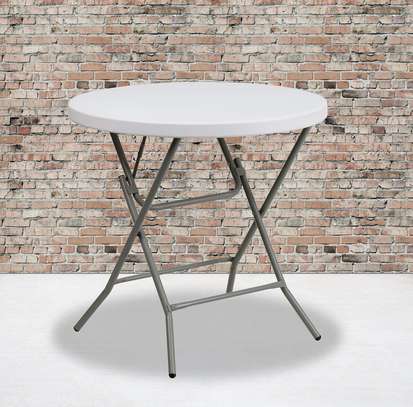 Home Decor; White Folding Plastic Table image 4