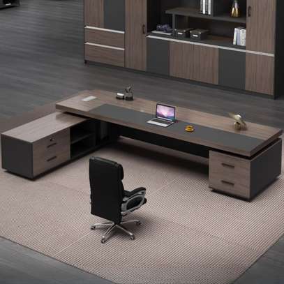 1.8M Mahogany Executive Office Desk image 3