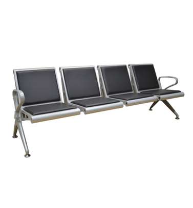 4-Link Leather Office Waiting Bench image 13