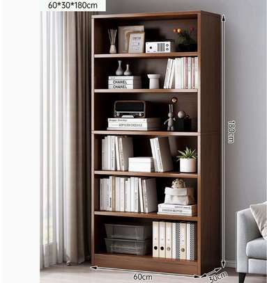 Bookshelf; 6 Tier Wooden Home Office Bookshelf image 2