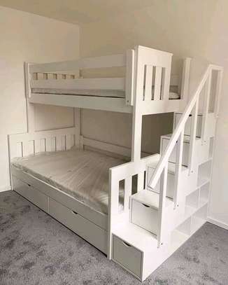 Wooden Bunk Bed Full/Twin with Storage Drawers image 11