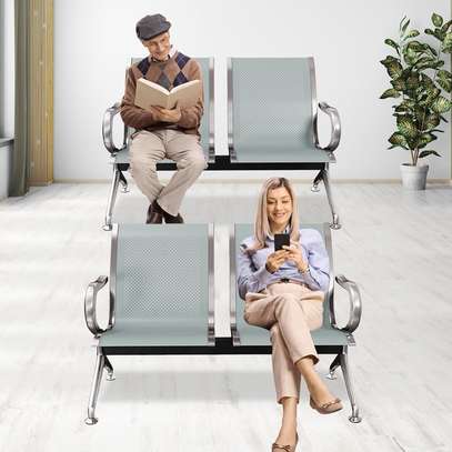 Steel 2-Seater Airport Bench image 3