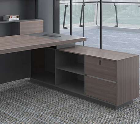 Office desk: Gray 2.2 meter Executive Office Table image 2