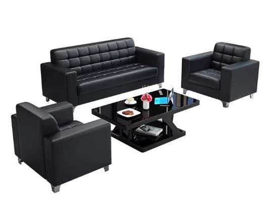 Leather 5 Seater Office Sofa Set image 5