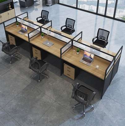 Cubic MDF 6 Way Office Workstation image 12