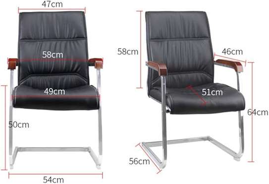Upholstered Executive Leather Visitors Chair image 3