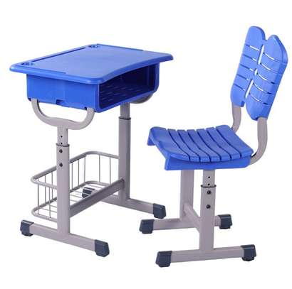Kids furniture: Blue Adjustable Kids Desk & Chair Combo image 3