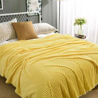 Cozy Black Plush Throw Blanket Ribbed Pattern image 6