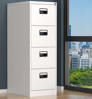 OFFICE CABINET: 4 Locker White File Cabinet image 5