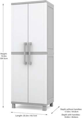 Keter White & Gray Storage Cabinet image 3