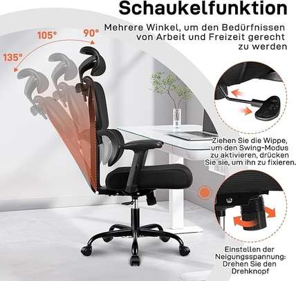 Office Chairs: Lumbar Support Office Chair With Headrest image 5