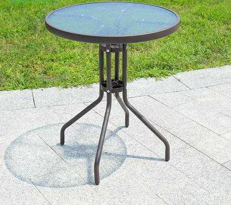 Modern Round Glass Top Dining Table image 3