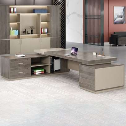 Office Desk: Modern Cable Management Work-from-Home Desk image 7
