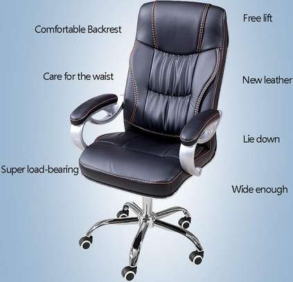 Office Chair: Premium Swivel Leather Office Seat image 5