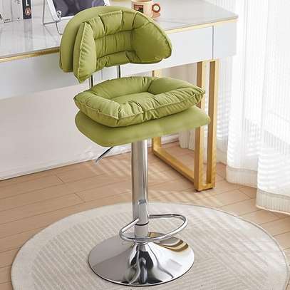 Barstool; Adjustable Leather Barstool image 3
