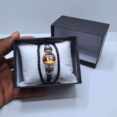 Ugandan Flag Bracelet Uganda Bangle Pride Fan Gift Band image 2