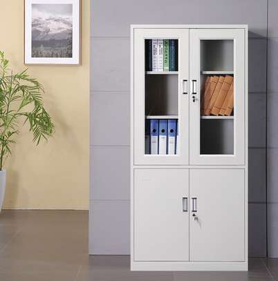 Modern Steel Storage Cabinet with Shelves image 6