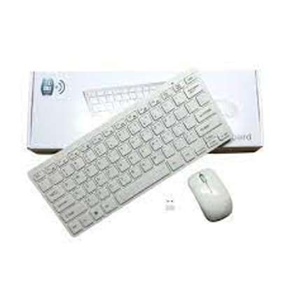 mini wireless keyboard with mouse(combo) white-k03 image 4