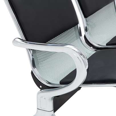 Office Bench: 3 Seater Black Office Bench In Magena image 5