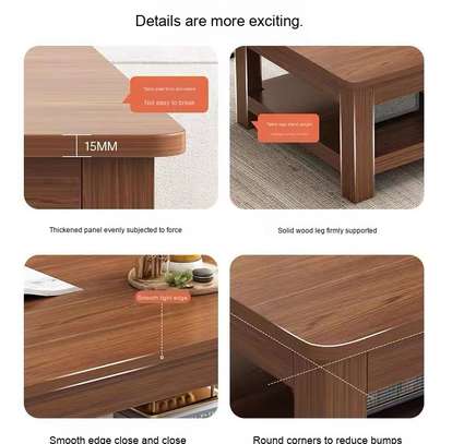 Modern Wooden Coffee-tea Table For Living Room image 8