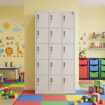 Steel 15-Locker Storage Cabinet image 2