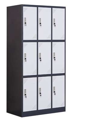 Office Cabinet:  9-Individual Lockers for Office Storage image 3