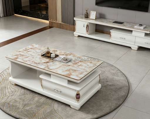 Coffee Table; Modern Marble Coffee Table in Keroka image 3
