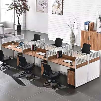 Workstations: Modern Modular Desk Set up For 4 Users image 3