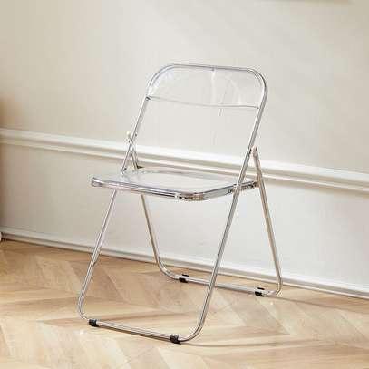 Dining Chair; Glass Foldable Dining Chair in Gesima image 6