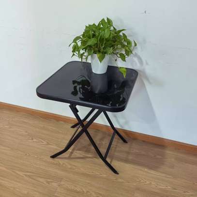 Foldable Glass Top Portable Table image 2