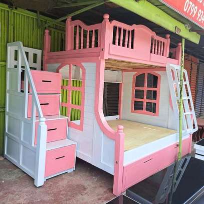 Wooden Bunk Bed Full/Twin with Storage Drawers image 10