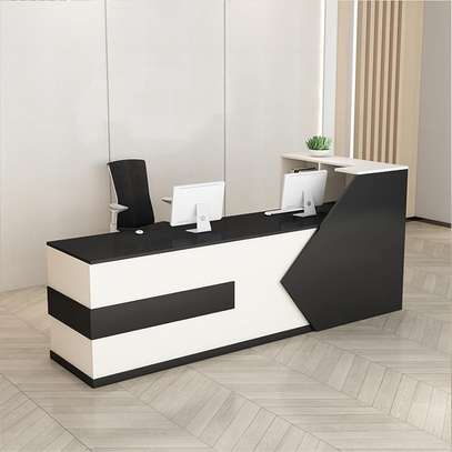 2 M Front Wooden Office Reception Table image 14