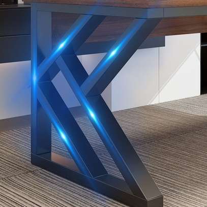 Office Table; Industrial Writing Desk Manufactured Wood image 4