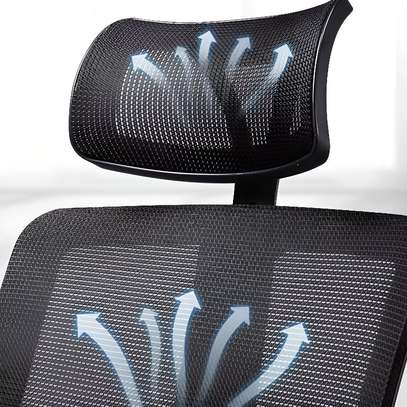 Office Chairs: Mesh Orthopedic Task Chair With Headrest image 8