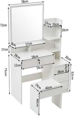 White Dressing Table With Mirror image 7