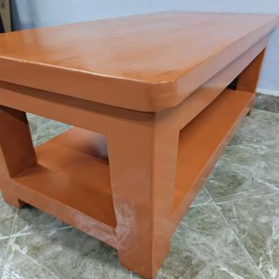 Coffee Table: Hollyhock Wood Table, Sleek Mahogany Finish image 3