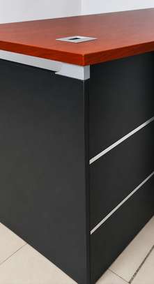 Red Applewood Executive Desk + Cabinet image 2