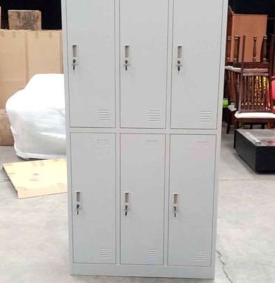 6 Locker Steel Storage Cabinet image 7