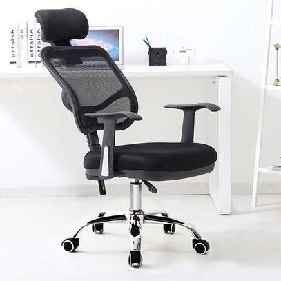 Office Chairs: Soft Back Black Orthopedic Seat image 3