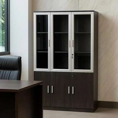 3-Doors Wooden Office Cabinet image 3