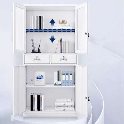 2-Door metallic office storage cabinet image 4